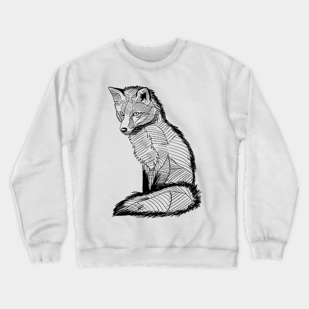 Sketch Fox Crewneck Sweatshirt by albertocubatas